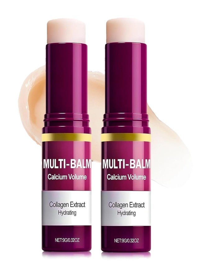 سكروس عبوتان من بلسم الكالسيوم المتعدد، بلسم الكالسيوم المتعدد لزيادة حجم البشرة - عصا ترطيب كورية بالكولاجين لعلاج مكافحة الشيخوخة والترطيب وشد البشرة مع فيتامين هـ - مناسب للعينين والوجه والرقبة وجميع أنواع البشرة - Image 1